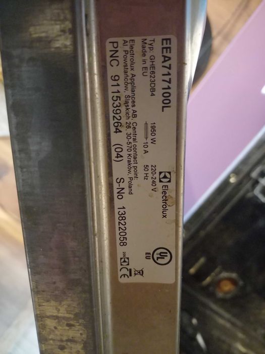 Zmywarka Electrolux EEA717100L / Uszkodzona pompa