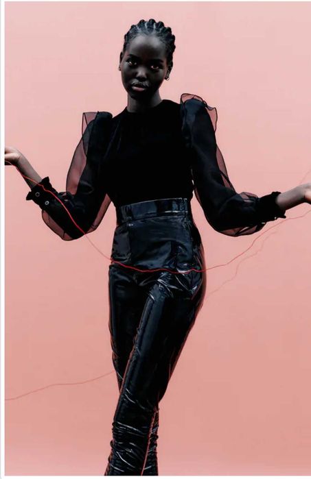 Zara XS bluzka z bufkami nowa