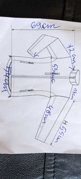 Kurtka ze skóry naturalnej cielęcej, r. L/XL (40/42) Czarna