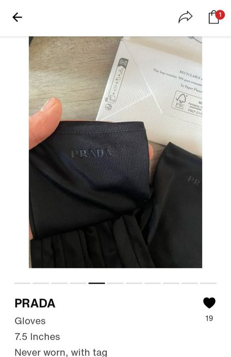 Rękawiczki PRADA Milano rozmiar M tg.7,5