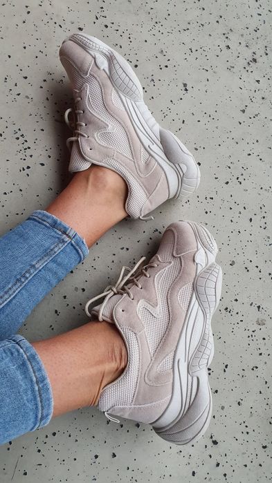 PLT buty sneakersy pudrowe platforma damskie młodzieżowe 39