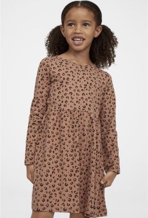 Леопардова  літня сукня h&m, 2-4 роки, для дівчинки