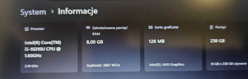 Lenovo Thinkpad E14, Gen 10, I5-102210U, 8GB, 240 SSD - kaskader