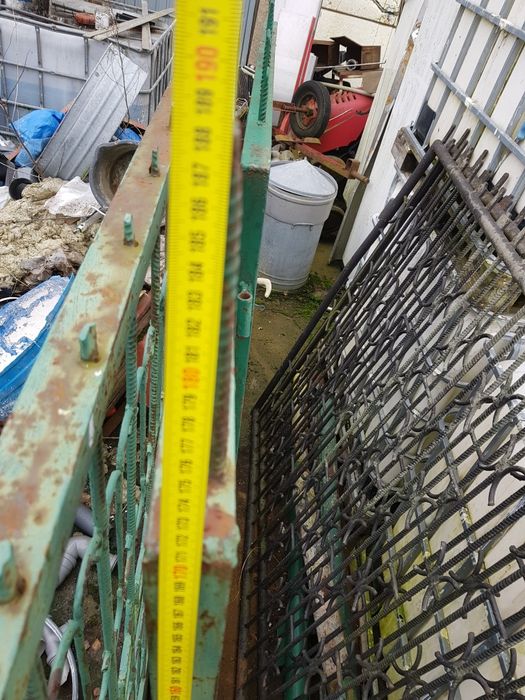 Brama stalowa wjazdowa z furtką 366cm+105cm x  170cm