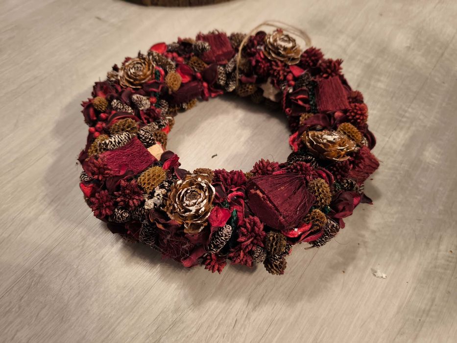 Stroik świąteczny wianek na święta Boże Narodzenie