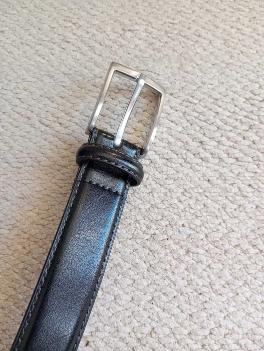 Cinto / Correia cabedal -- NOVO --- PRETO 110 cm