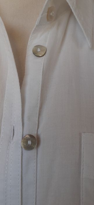 Elegancka bluzka biała 38 batyst 100%bawełna