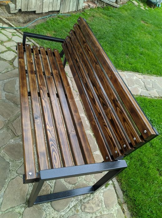 Садова лавочка в стилі лофт !!!
Металевий каркас з профтруби 50×30,