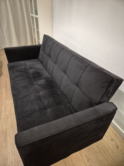 Sofa veludo preto