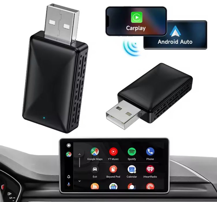 Bezprzewodowy adapter Carplay Android Auto WiFi BT Auto Connect 2in1
