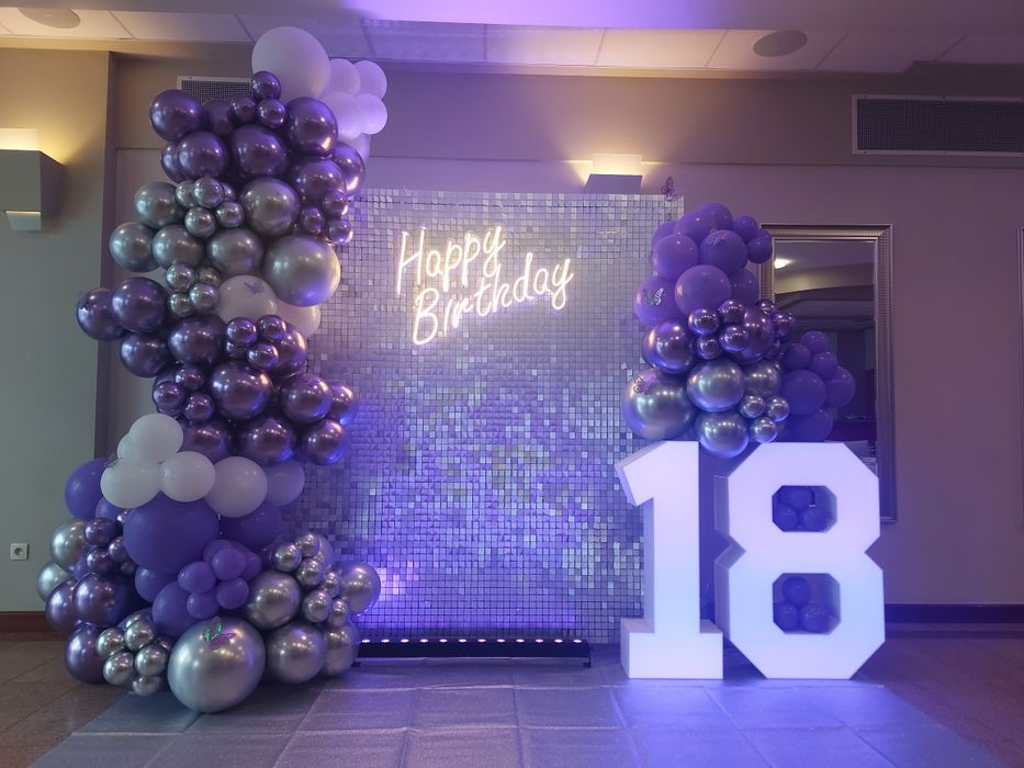 Ścianki balonowe i Cyfry Led 18, 20, 30, 40, 50, dekoracje, MIRROR BOX