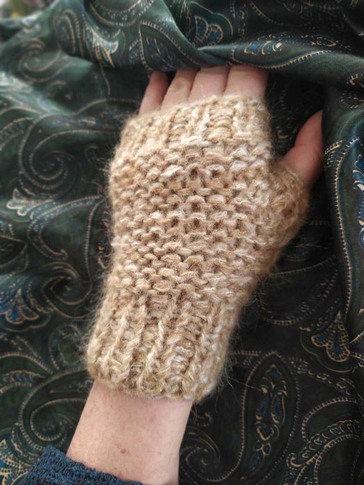 Szal i mitenki handmade