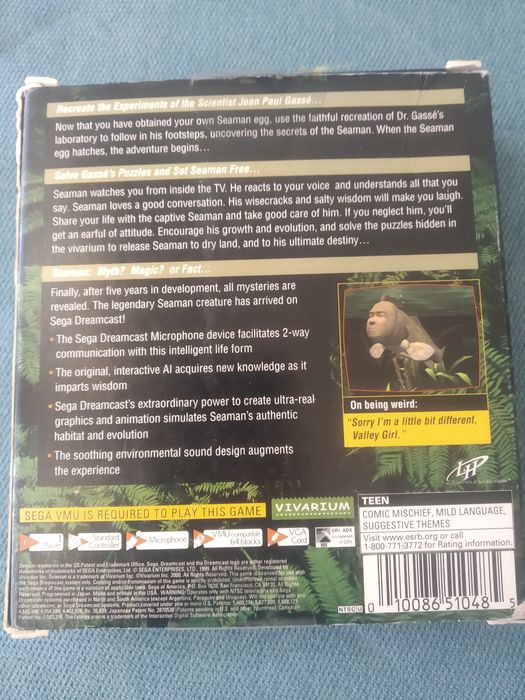 Seaman (Dreamcast) NTSC-U/C (versão americana)