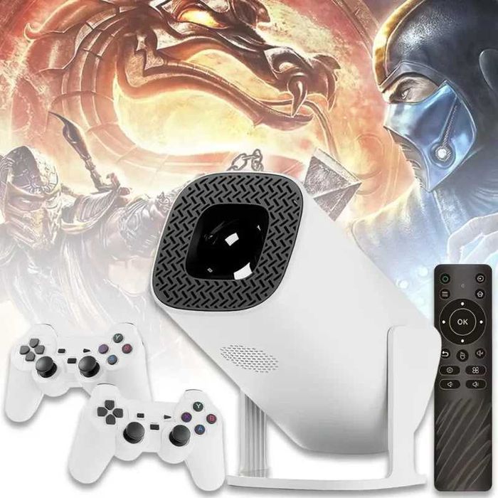 Проектор + игровая консоль 2-в-1 с wifi и bluetooth