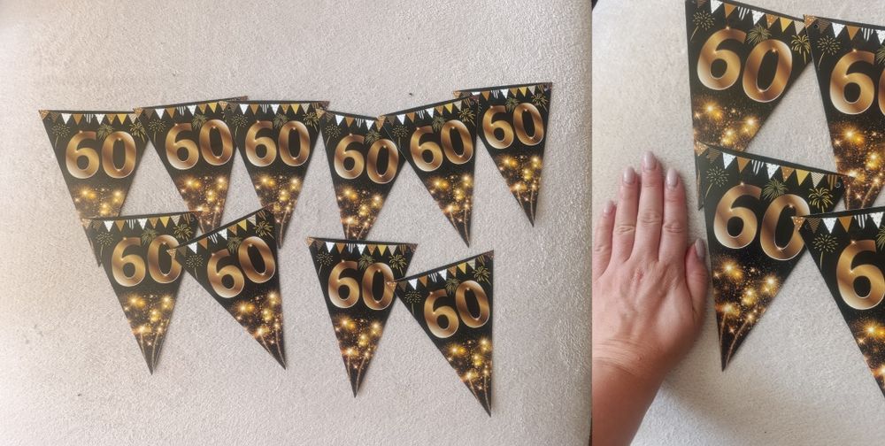 Декор до дня народження 60 років гірлянди скатертини