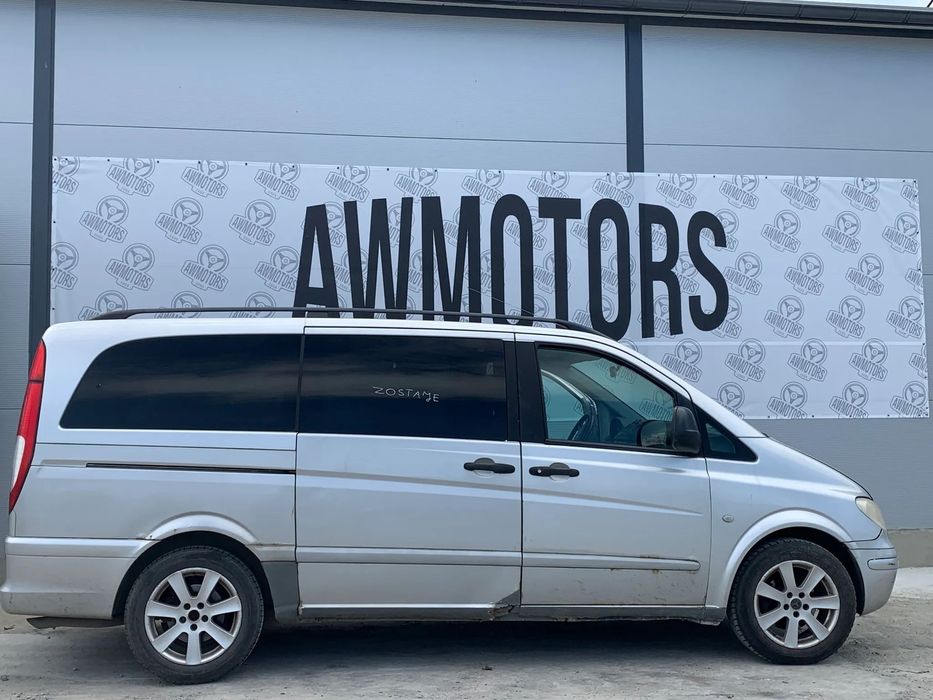 MERCEDES VITO 2003 *SAMOCHÓD NA CZĘŚCI* 1218 MASKA, LAMPA, DRZWI, LUSTERKO, ZDERZAK, GRILL, BŁOTNIK, KLAPA, BELKA, DESKA, FOTELE, KANAPA, ĆWIARTKA KIEROWNICA, TARCZE, ZACISKI, ZAWIESZENIE, KOMPLETNY PRZÓD, KOMPLETNY TYŁ, LICZNIK, ZEGARY, PRAWE LEWE PRZÓD