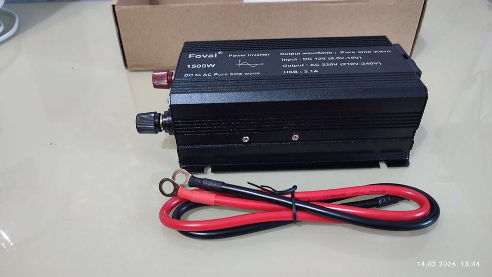 Инвертор  (преобразователь напряжения)12 220 чистый синус Foval 1500W