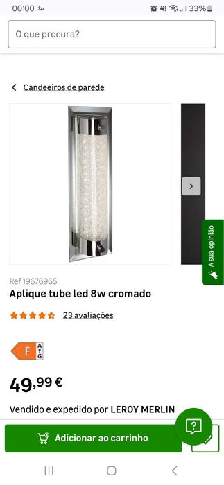 Aplique de luz led