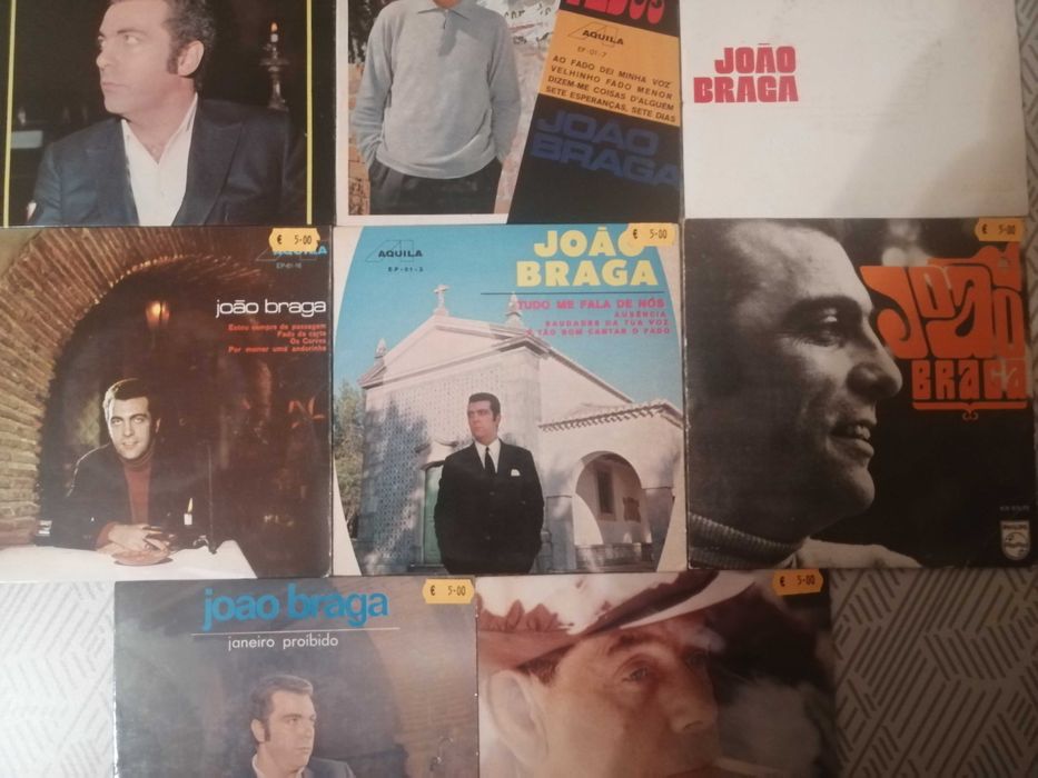 Discos Vinil Maxi João Braga e Alfredo Marceneiro.