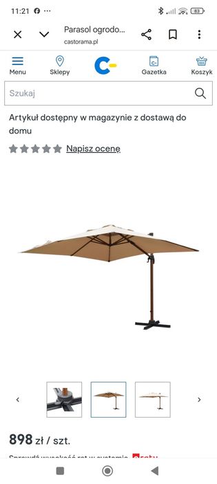 Parasol ogrodowy Naya 300×300