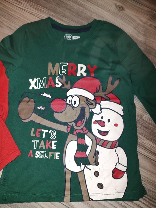 Bluzki świąteczne 116 chłopięce
