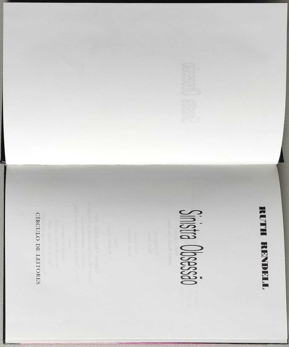 Livro - Sinistra Obsessão