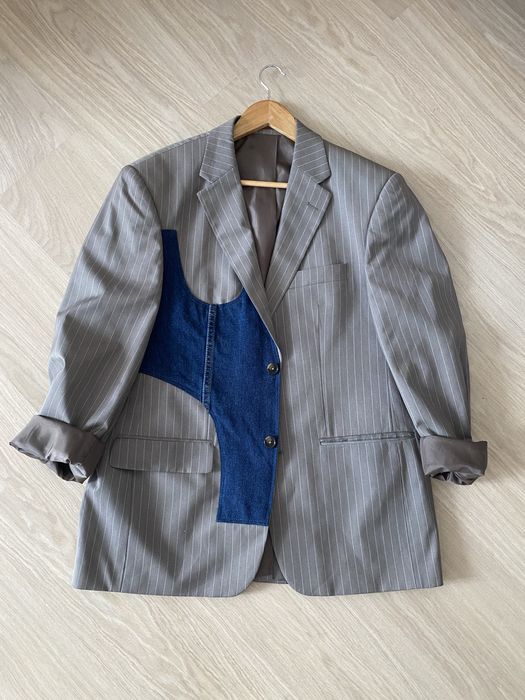 Піджак жіночий з джинсовими вставками oversize