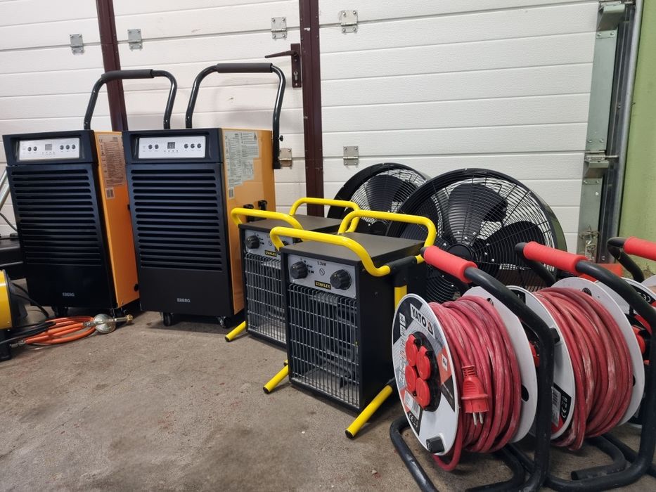 Osuszacze Powietrza, Nagrzewnice, osuszanie budynków