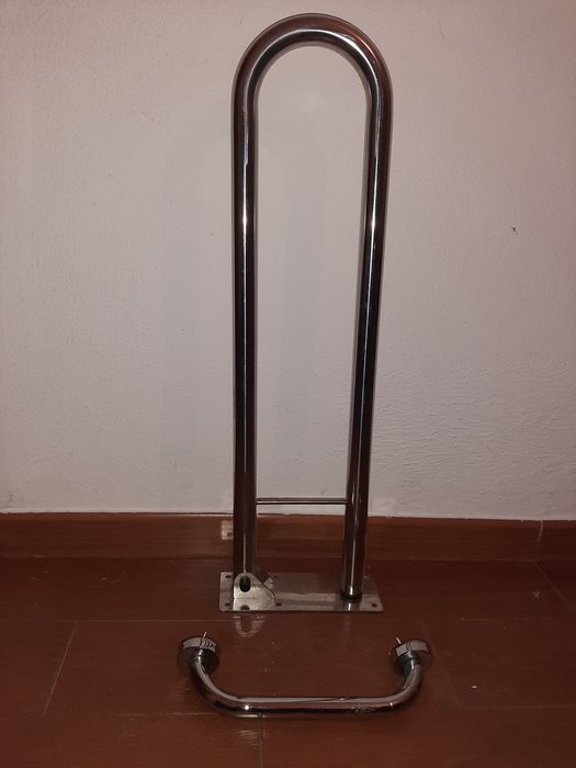 Barra de apoio sanita em inox+ suporte apoio para duche.
