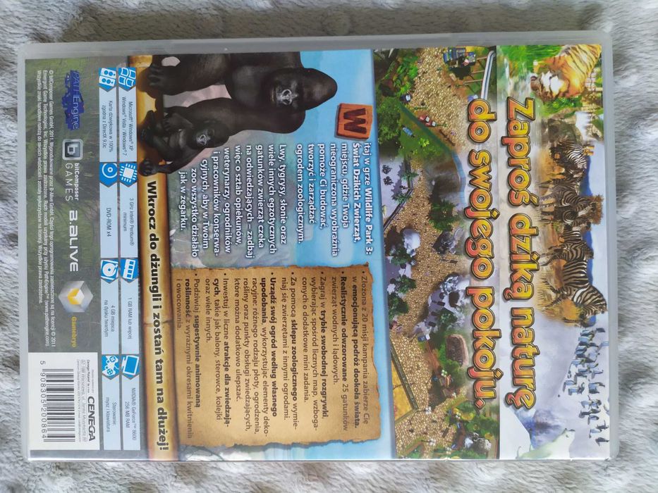 Gra na komputer PC Wildlife Park 3 świat dzikich zwierząt