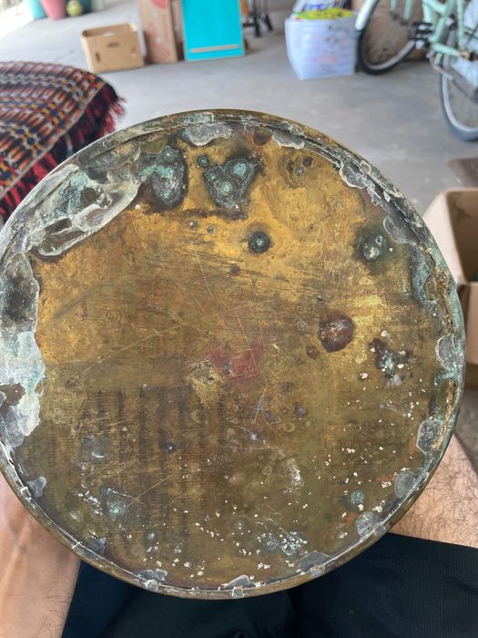 Balde em latão antigo alemão