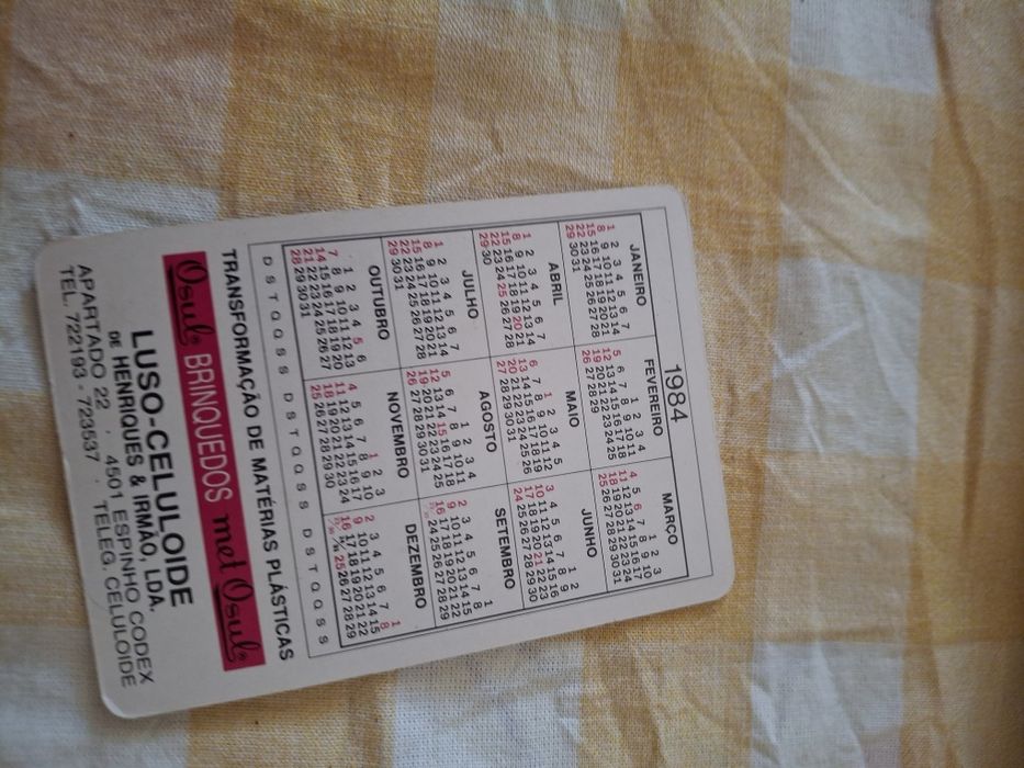 Brinquedos Osul Calendario 1984