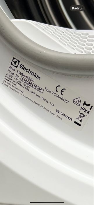 suszarka do ubrań ELEKTROLUX EW8H458BP na czesci