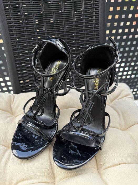 Нові Босоніжки YSL saint laurent, чорний логотип, 36 розмір