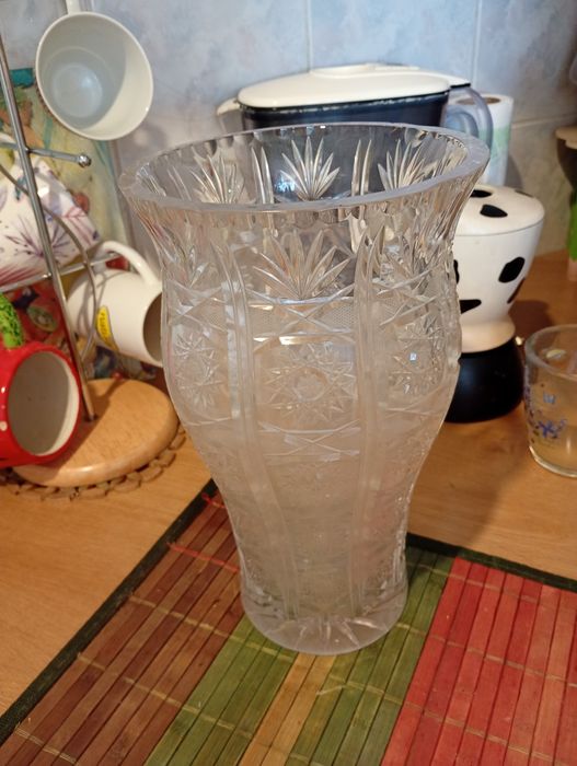 Krysztalowy Wazon na kwiaty /prl