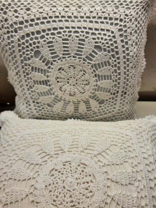 Lindas almofadas feitas à mão croché