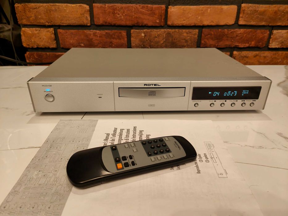ROTEL RCD-02 ! Znakomity odtwarzacz Cd ! Pilot Instrukcja