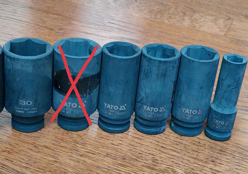 Ударные головки 1/2" Cr-Mo, переходники.