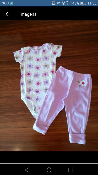 Conjunto legging e T-shirt Carter's 6/9 meses