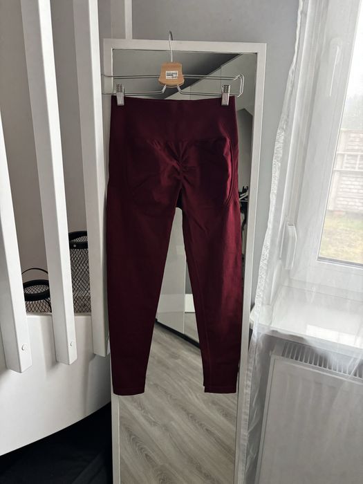 Leginsy treningowe bordo push up
