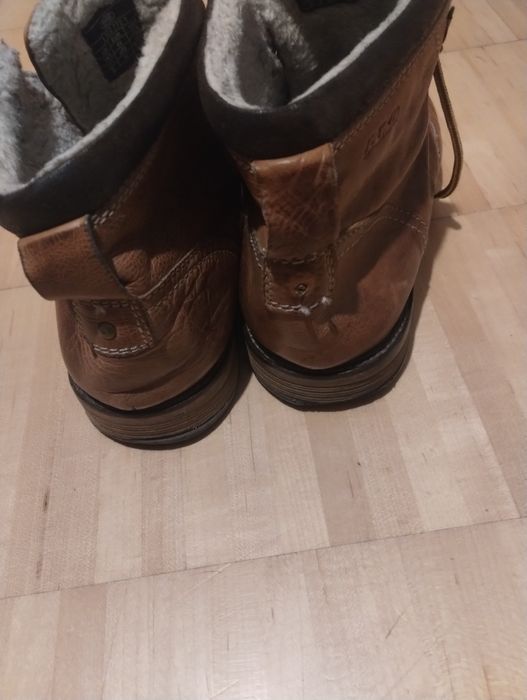 Trzewiki skórzane botki trapery sztyblety ocieplane