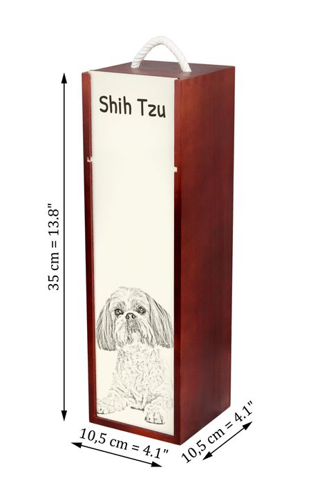 Shih Tzu pudełko na wino z psem Art-Dog