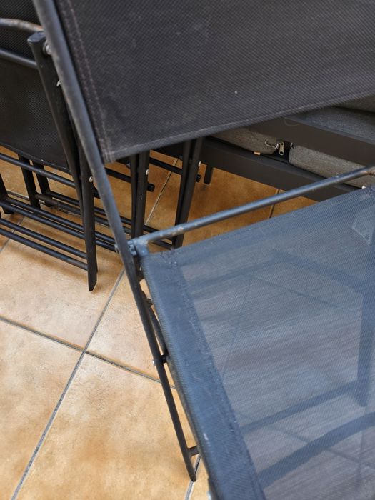 Conjunto de 4 Cadeiras de Exterior Dobráveis