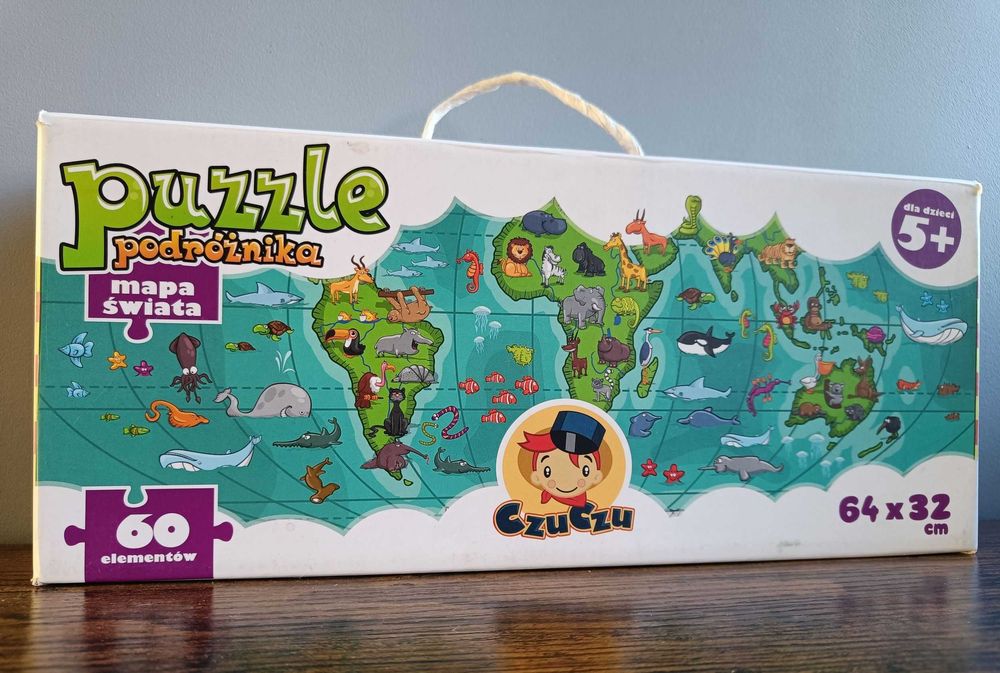 CzuCzu puzzle Mapa Świata 60 elementów