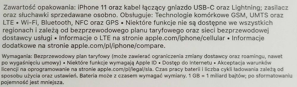 iPhone 11, 4/128, biały