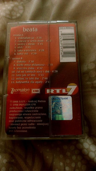 Kaseta magnetofonowa BEATA Bajm