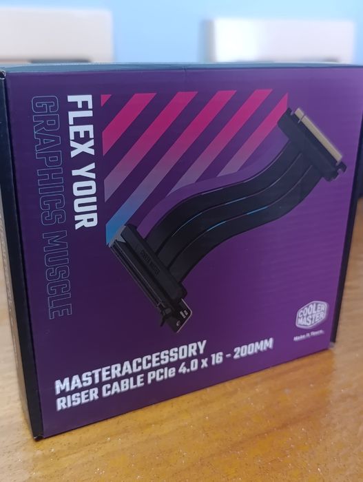 Cabo Riser PCIe 4.0 preto 20cm