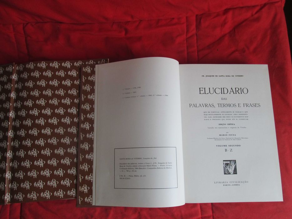 Elucidário das Palavras, Termos e Frases (2 Volumes), de Frei Viterbo