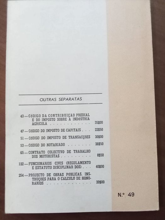 Código do Imposto de Mais Valias - 1972