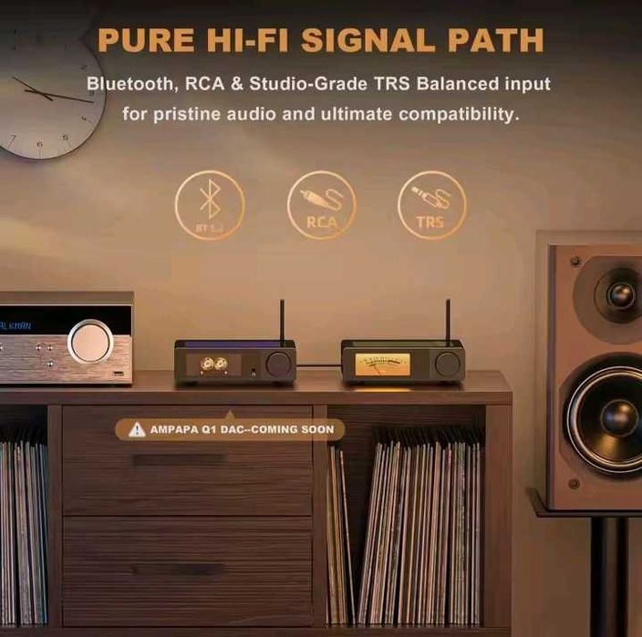 Ampapa D1 Hi-Fi підсилювач з HPF фільтром Bluetooth 5.2